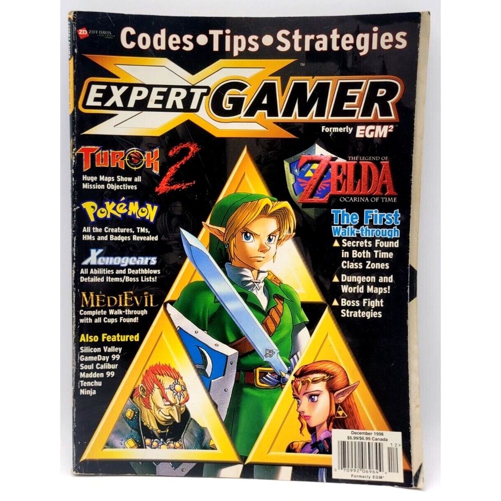 Expert Gamer Magazine December 1998 Issue 54‎ Legend Of Zelda, Turok, Pokemon